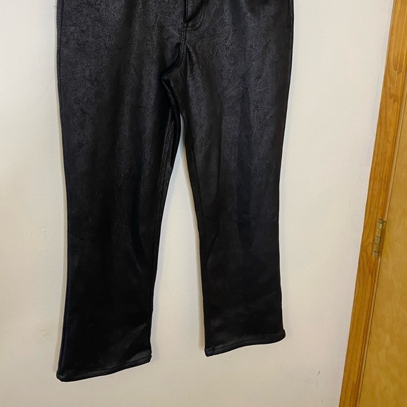 Frye & Company Faux Black Suede Ankle Bootcut Pants - Picture 6 of 8